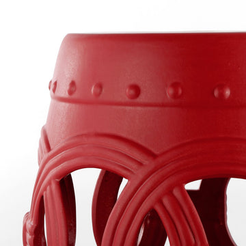 Lucky Coins 16" Chinese Ceramic Drum Garden Stool - JONATHAN Y